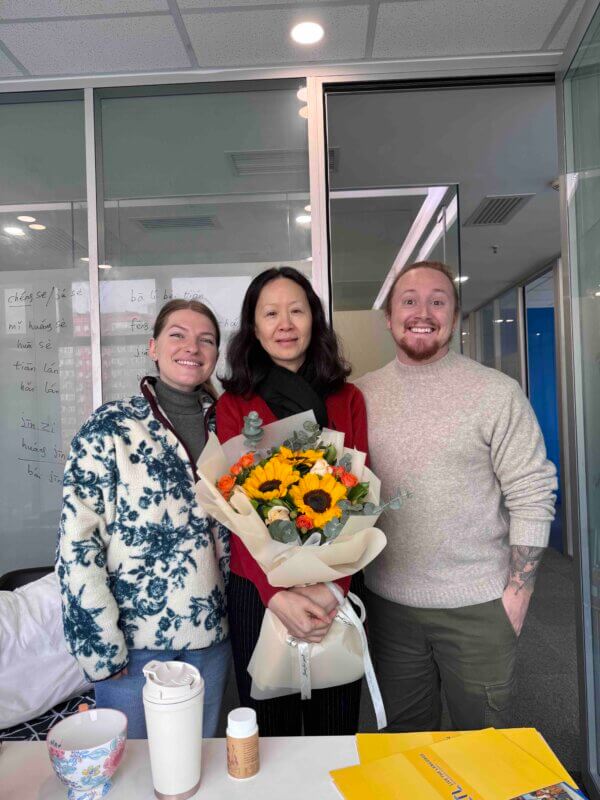 Matt and Julia with Teacher Alice